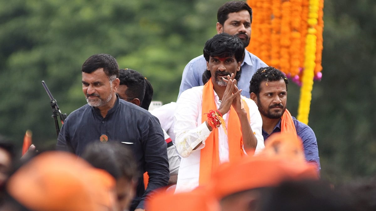 Maratha reservation activist Manoj Jarange Patil in Pune on 11 August (photo: PTI)