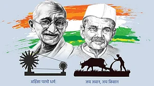 M.K. Gandhi (left) and Lal Bahadur Shastri evolved some of India's fundamental national values