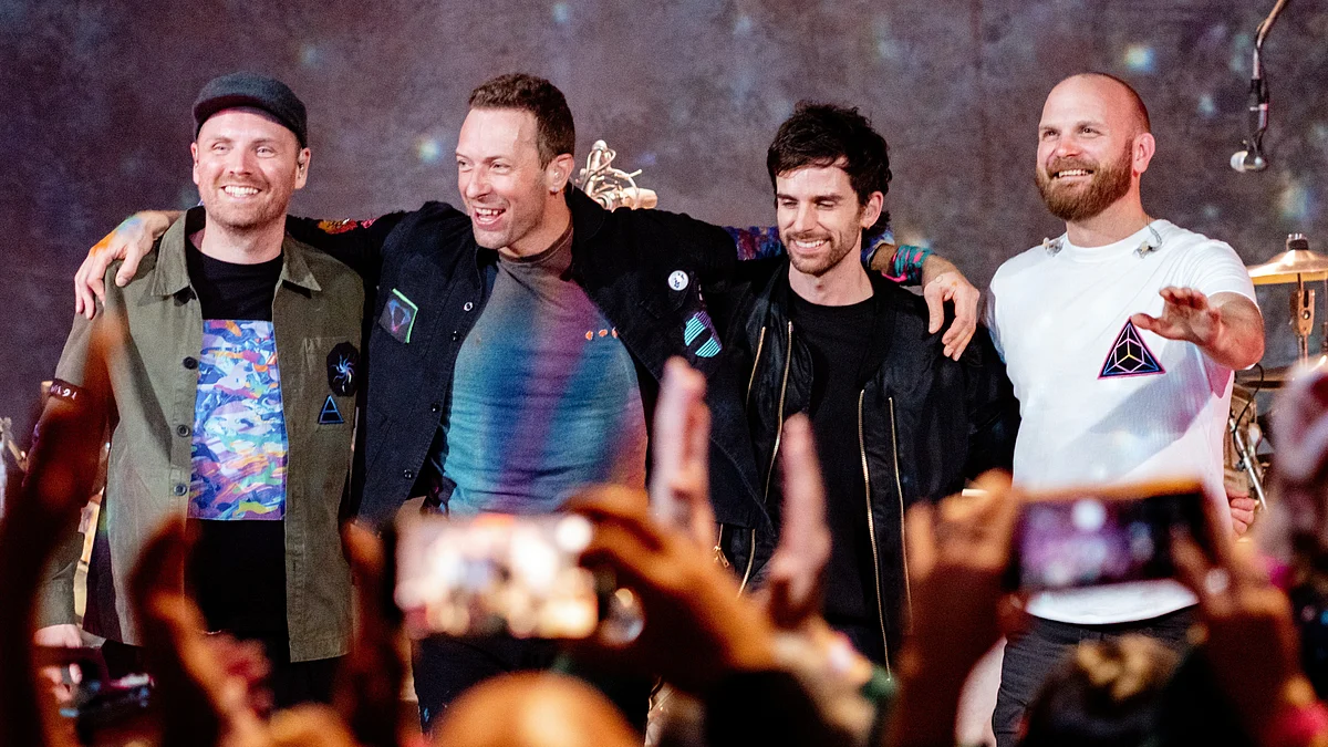 From left: Jonny Buckland, Chris Martin, Guy Berryman, Will Champion of Coldplay 