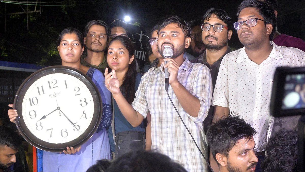 Junior doctors protest in Kolkata on 4 October (photo: PTI)