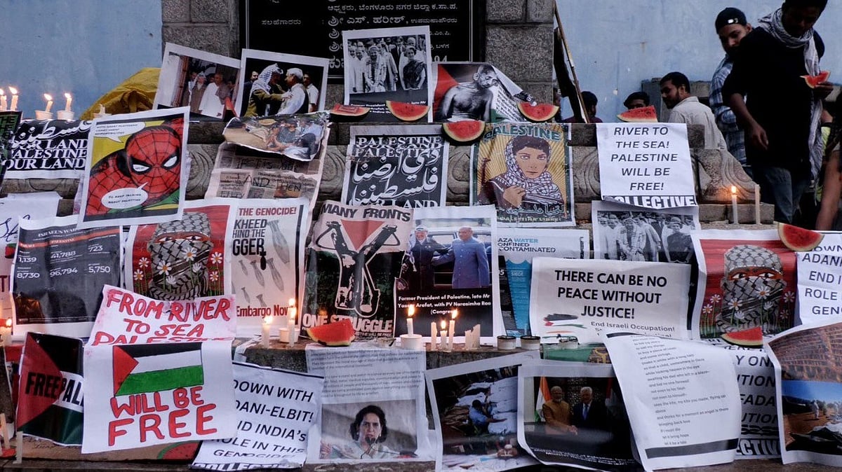 Shrine in Freedom Park, Bengaluru,  to the Palestinians dead and displaced by Israeli 'self-defense'