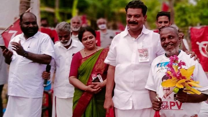 Dissident MLA P.V. Anvar (photo: @chathalloor_/X)