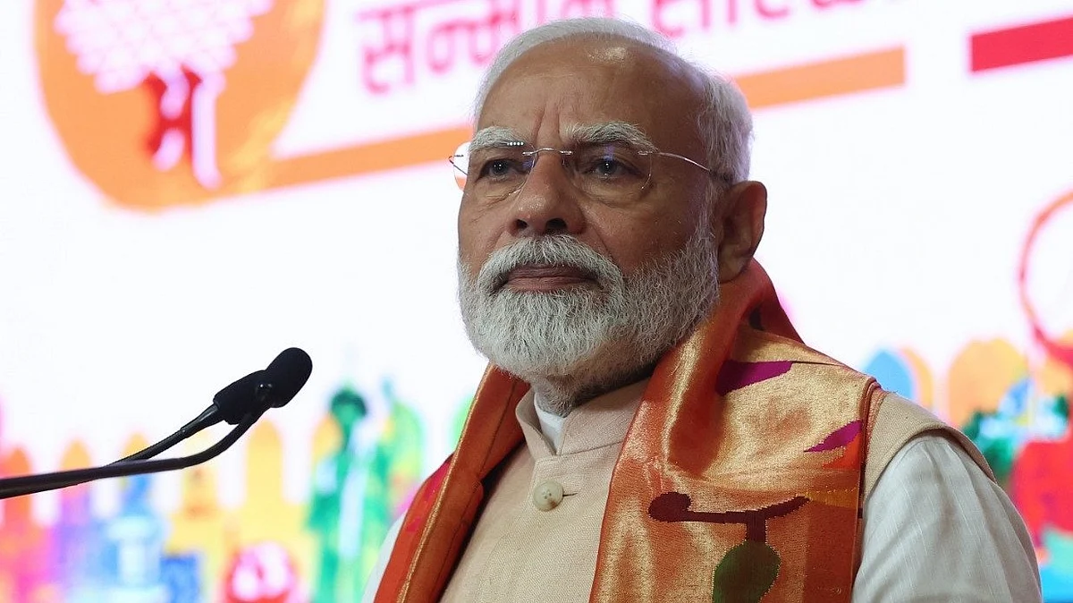 Narendra Modi took time to criticise the Congress at several events in and for Maharashtra