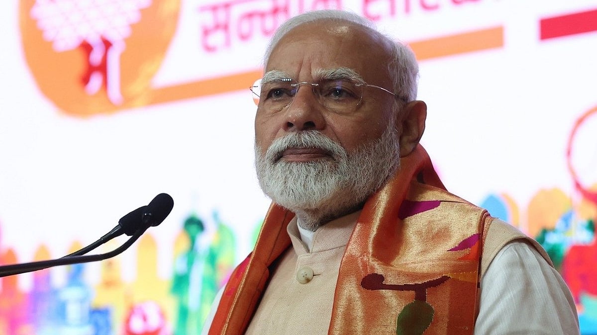 Narendra Modi took time to criticise the Congress at several events in and for Maharashtra