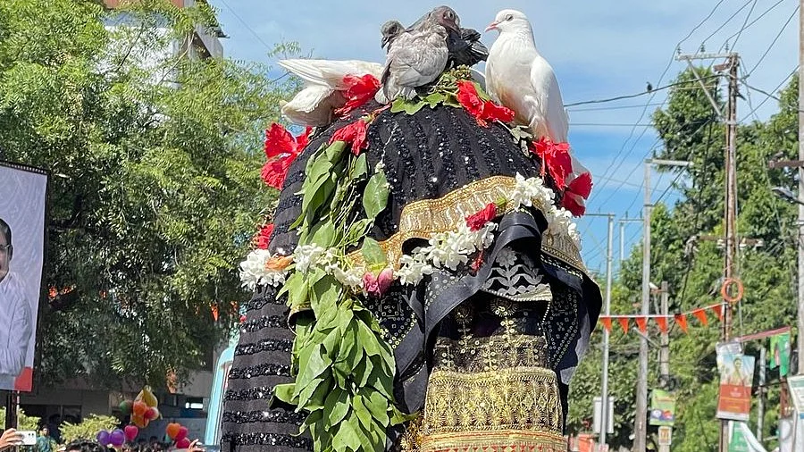 Dehi Manikeswari's Chhatar Jatra procession in Bhawanipatna, in Kalahandi, Odisha