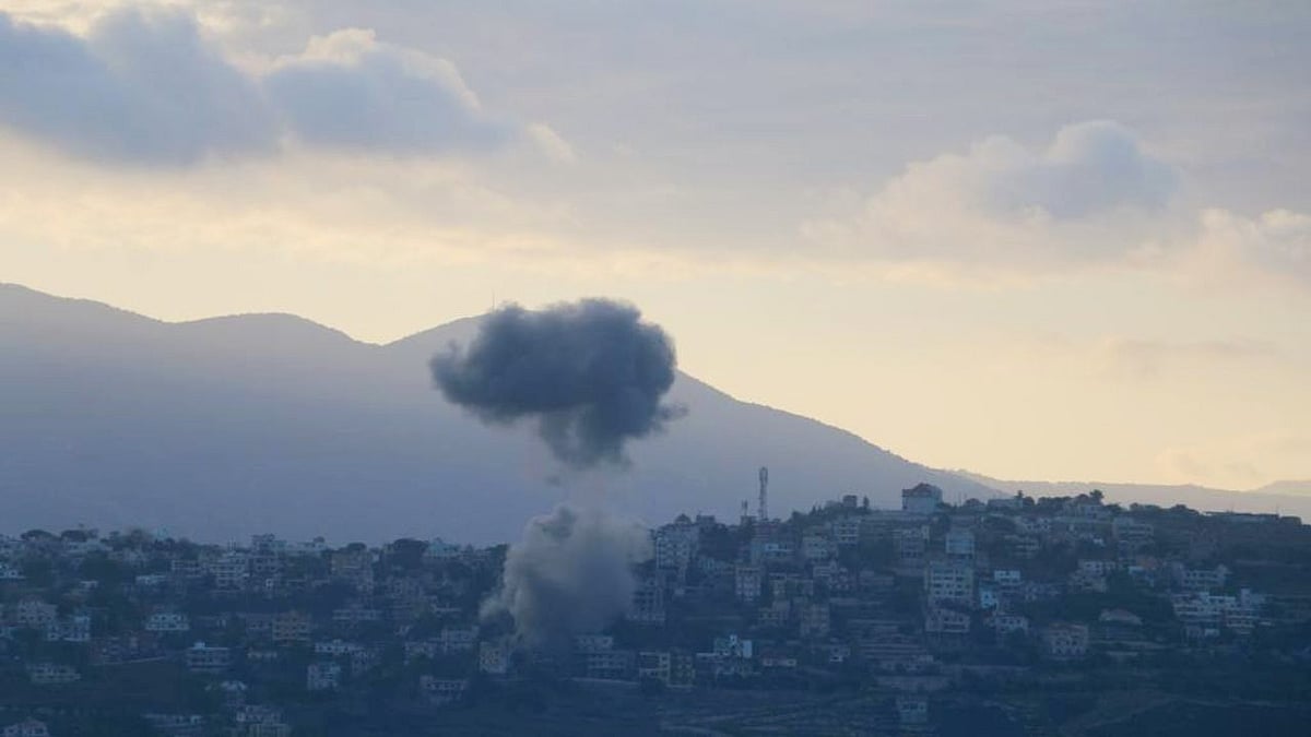 Smoke rises from an Israeli airstrike (file photo)