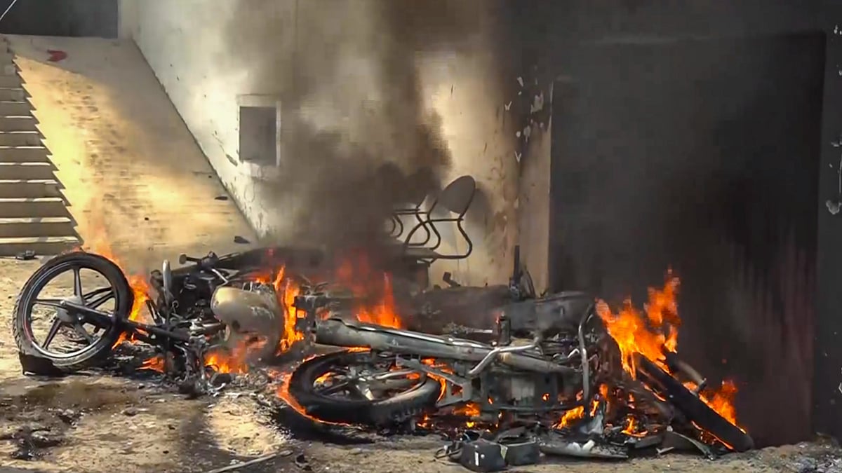 Remnants of the violence in Bahraich (photo: PTI)
