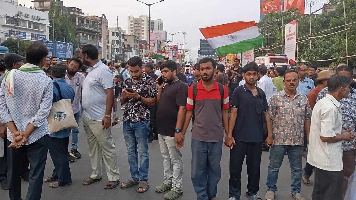 The junior doctors' protest in Kolkata on Saturday, 19 Oct. 2024 