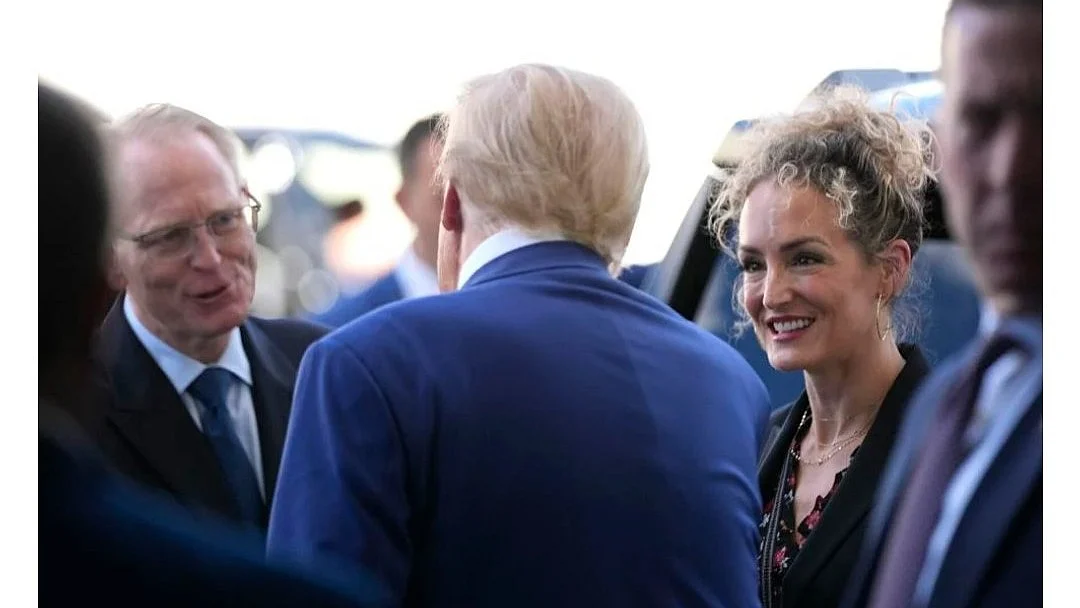 Republican presidential nominee Donald Trump meets with Blue Origin executives (AP screenshot)