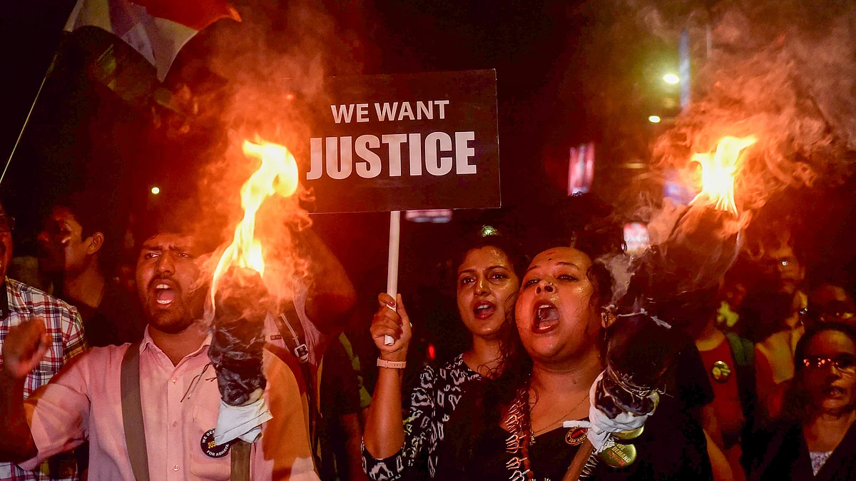 Junior doctors protest in Kolkata on 30 October (photo: PTI)