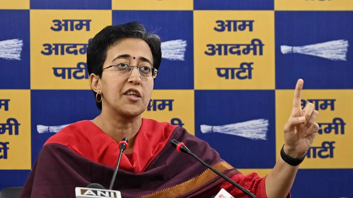 Delhi chief minister Atishi addresses media in New Delhi, 3 Nov. 2024 (Photo: Vipin/ NH)