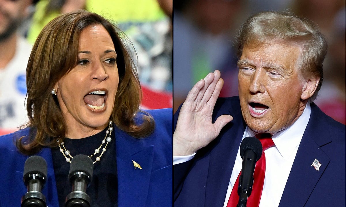 Historic US presidential election starts with Trump and Harris neck and neck