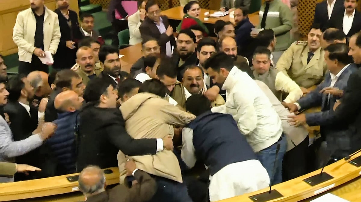 Uproar in J&K Assembly (photo: PTI) 
