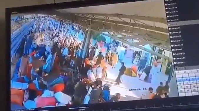 A CCTV footage of the platform moments before the blast