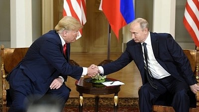 Donald Trump with Vladimir Putin (photo: IANS)