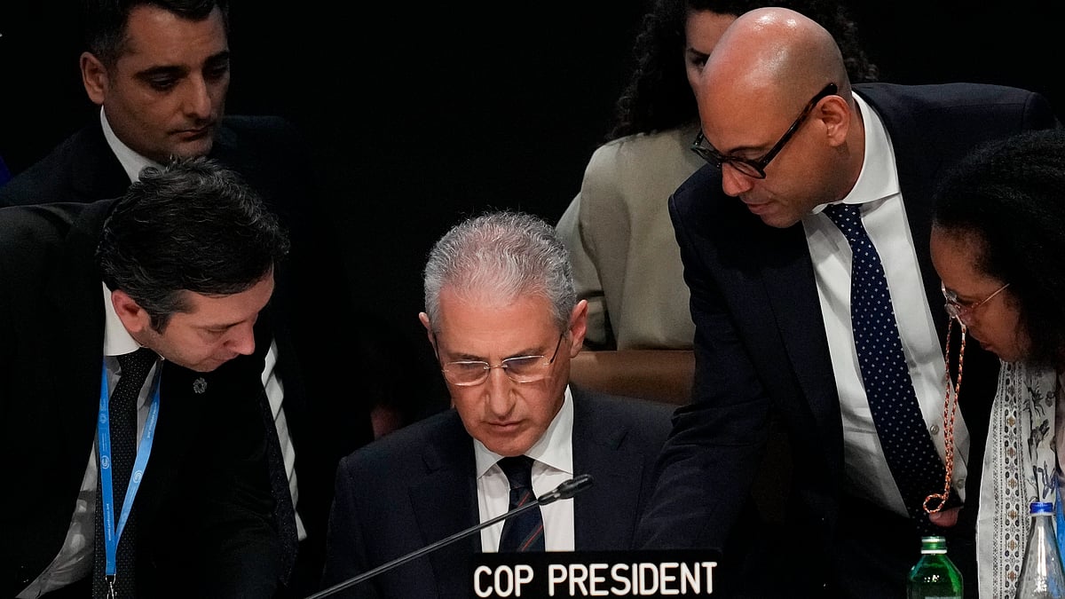 COP29 president and other officials during the COP29 on 24 November (photo: PTI)