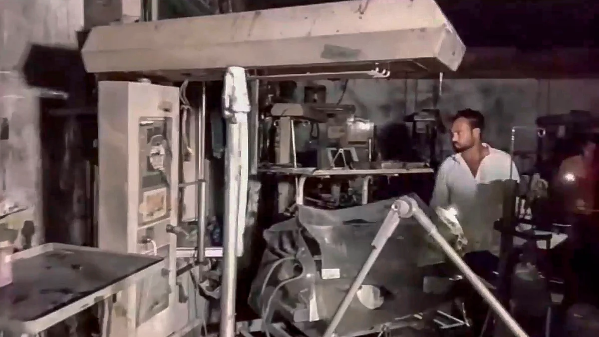 Charred remains inside Maharani Laxmi Bai Medical College in Jhansi
