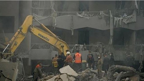 Officials conduct rescue operation in Lebanon on 24 November (photo: IANS)