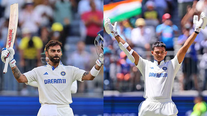 Virat Kohli and Yashasvi Jaiswal: lording at Perth