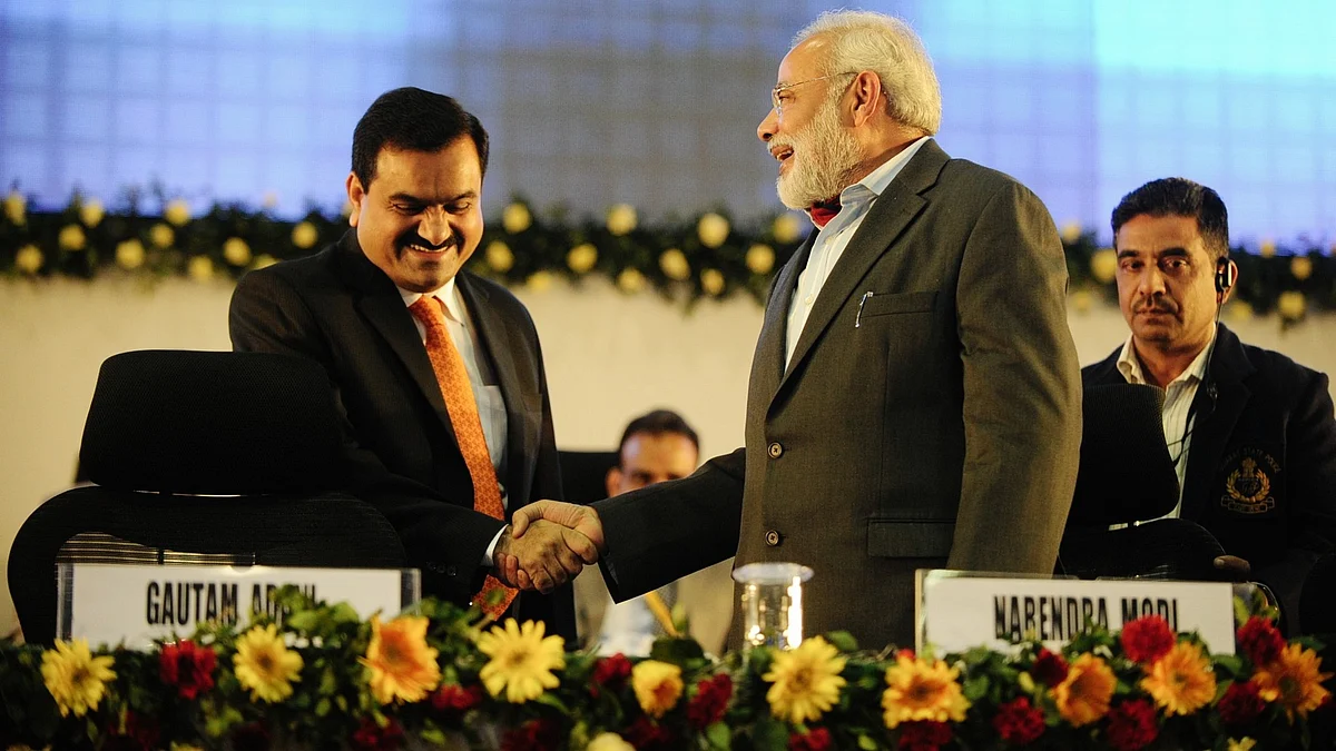 Narendra Modi and Gautam Adani (file photo)
