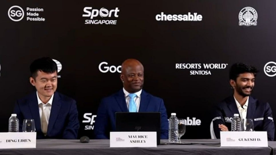 Gukesh draws 4th game against Ding Liren; match tied 2–2 in FIDE World Championship