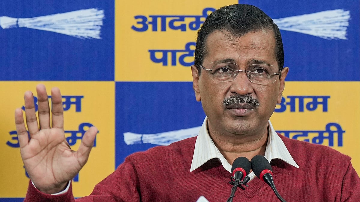 Arvind Kejriwal addresses a press conference in New Delhi on 1 December (photo: PTI)