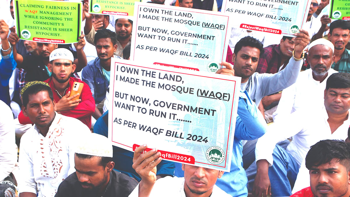 A protest against the Waqf (Amendment) Bill in Kolkata, Nov 2024 (file photo)
