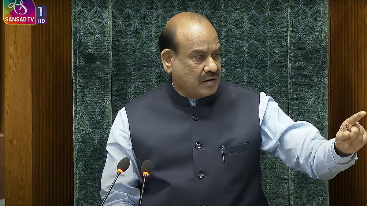 Screengrab of Lok Sabha Speaker Om Birla