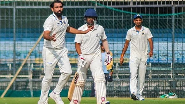 Mohammed Shami back in action against MP in Ranji Trophy (photo: @BCCI/X)