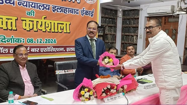 Justice S.K. Yadav at the event organised by VHP
