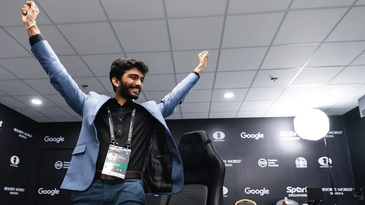 The winning moment for D. Gukesh