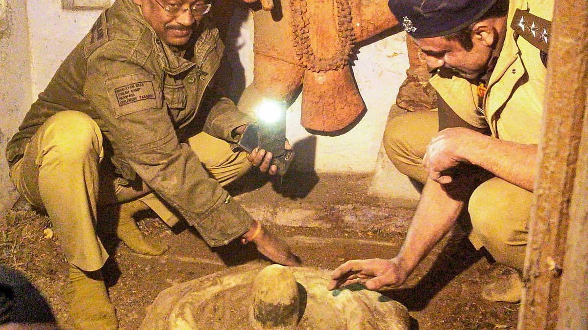 The temple that was reopened by authorities in Sambhal