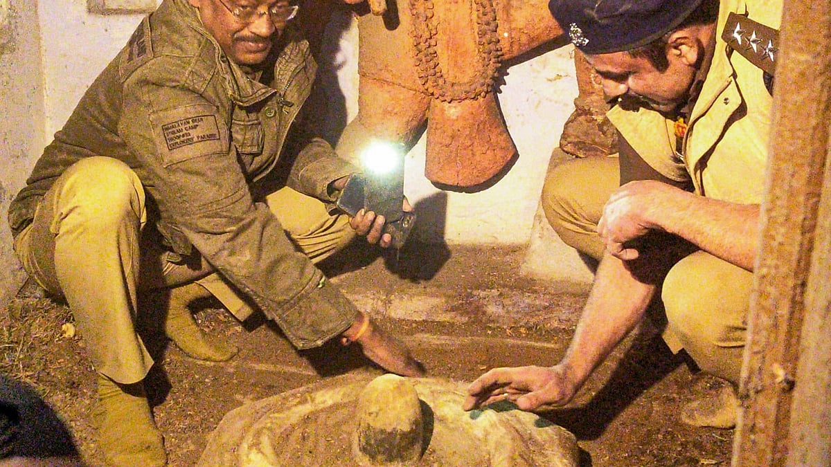 The temple that was reopened by authorities in Sambhal