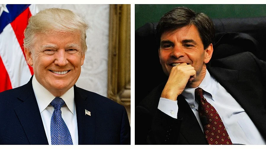 Donald Trump (left) and George Stephanopoulos