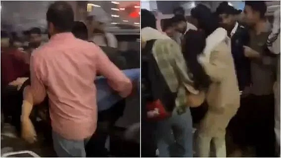 Students being taken to hospital in Jaipur (photo: @Ashutos59663780/X)