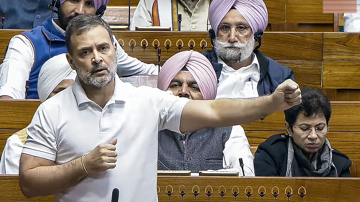 Rahul Gandhi in Parliament on 14 December (photo: PTI)