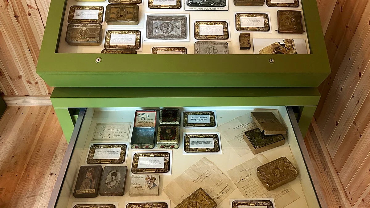 Among Princess Mary's Xmas gifts to World War I Indian soldiers, two spice tins...