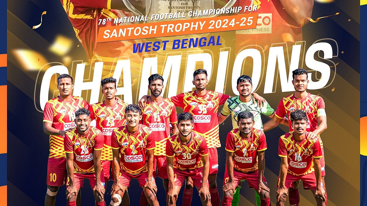 The West Bengal team (photo: @IndianFootball/X)