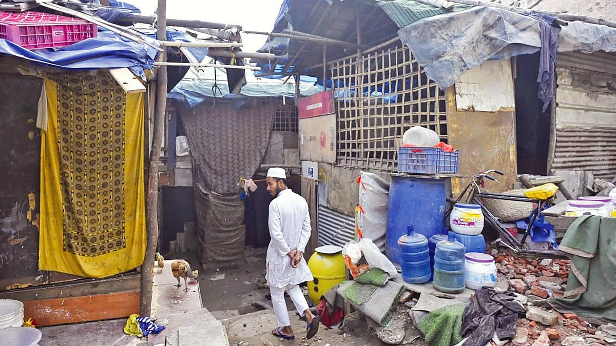 Representational image of basti of Rohingya refugees 