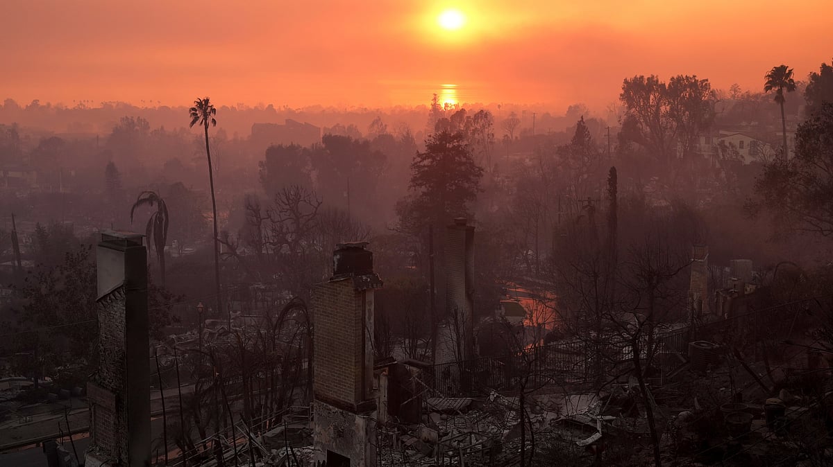 The devastation of the Palisades Fire on 9 January (photo: PTI)