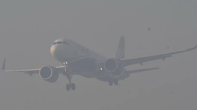 Flights do land in winter smog in Chennai (representative image)—but Pongal bonfires send it sky-high