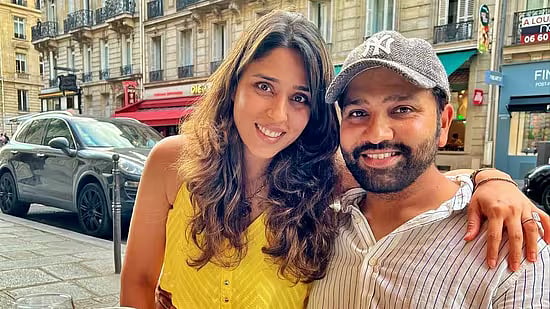 Rittika Sajdeh (here with spouse Rohit Sharma) has been part of the team since the Covid era