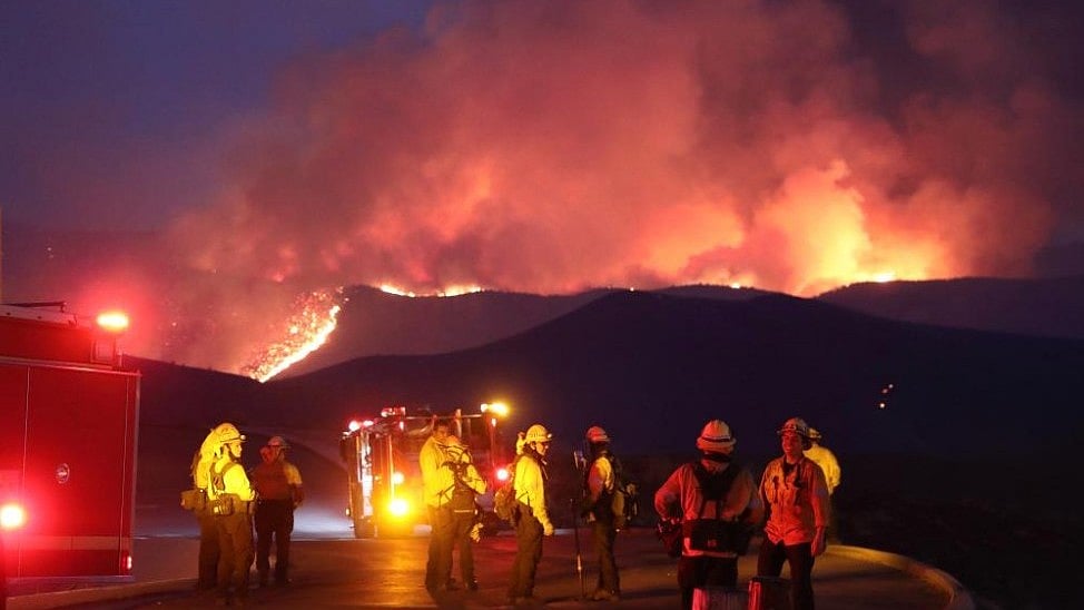 File image of firefighters in Los Angeles county
