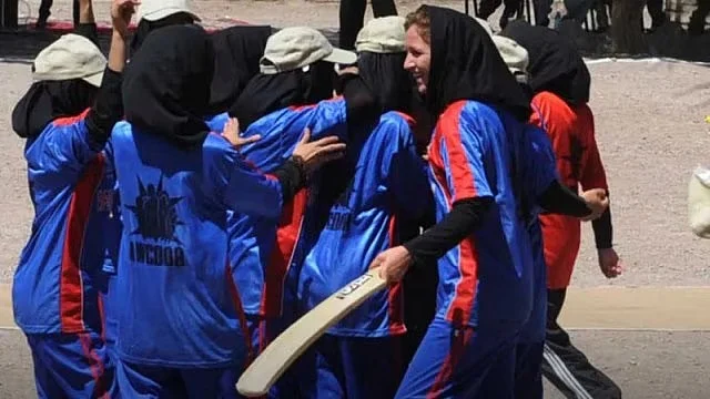 Afghan women cricketers rejoice after the match in Melbourne