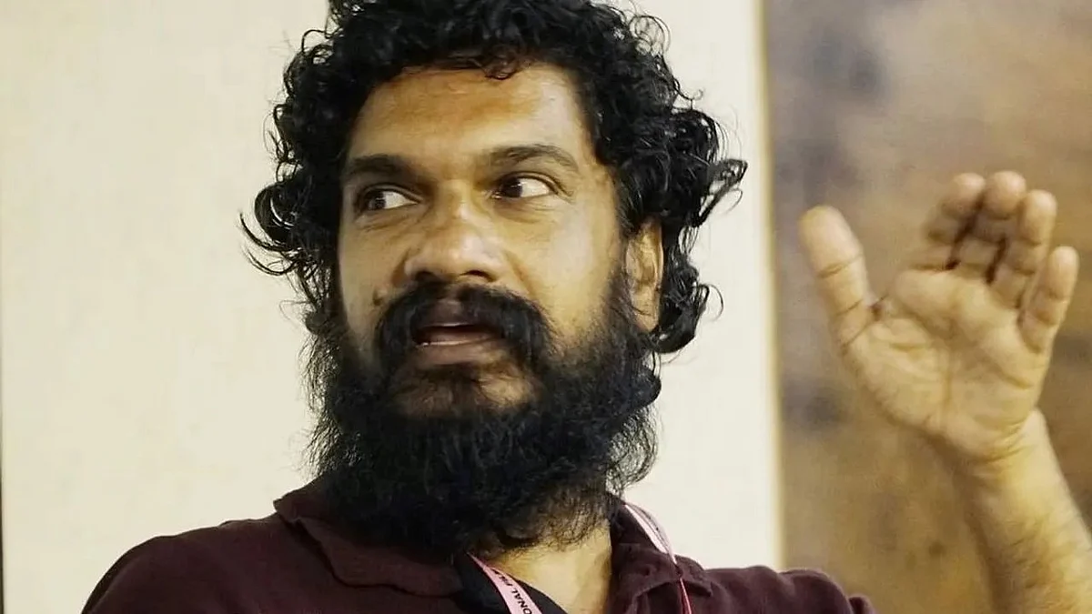 Malayalam filmmaker Sanal Kumar Sasidharan (photo: @thenewsdrum/X)