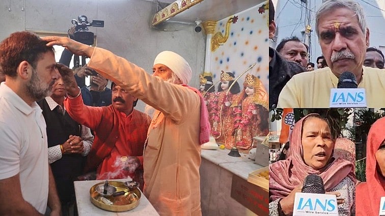 Rahul Gandhi visits Valmiki Temple, talks to locals ahead of Delhi polls