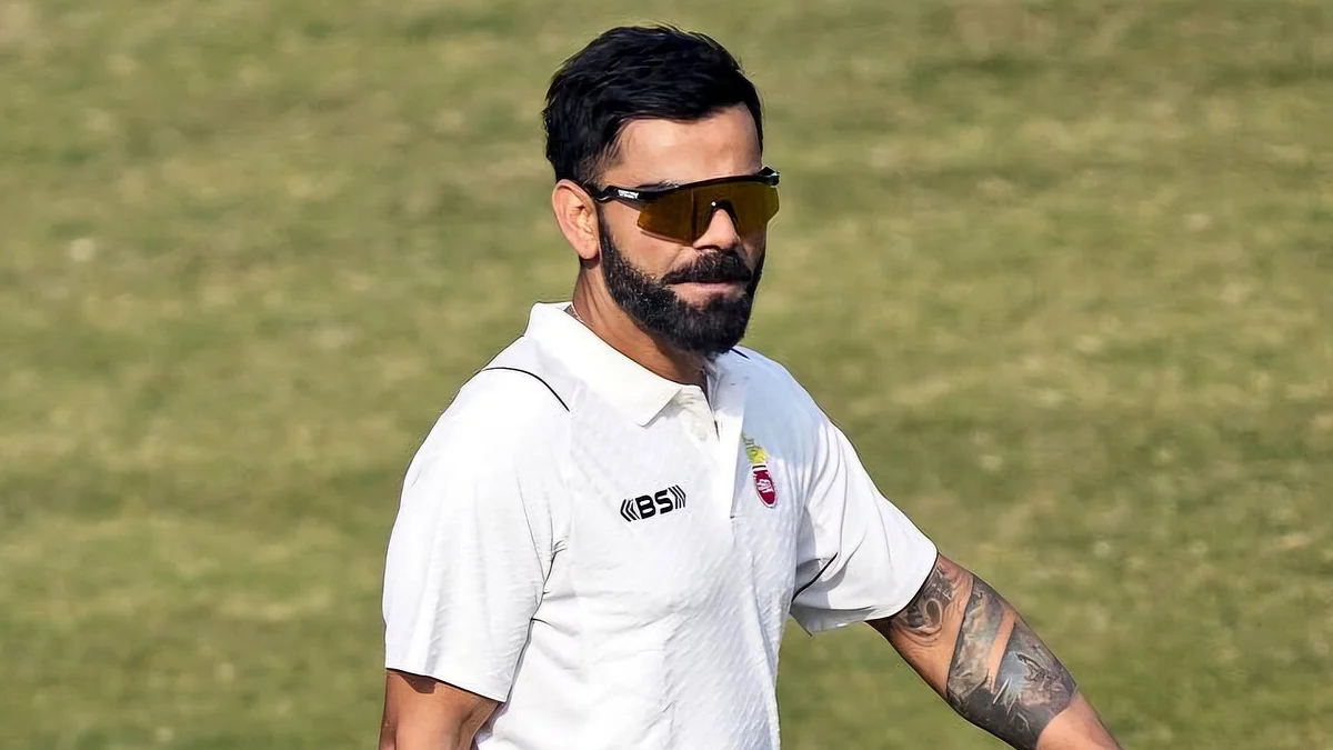 Virat Kohli during a practice session at Arun Jaitley Stadium
