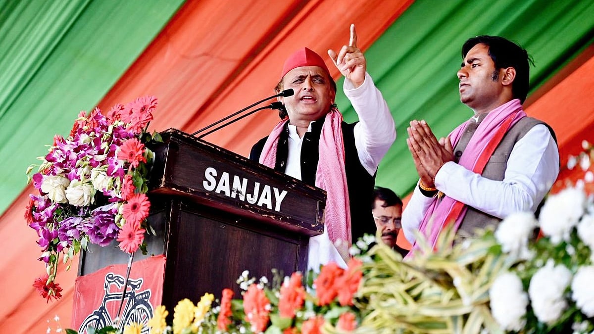 Akhilesh Yadav in Milkipur (photo: @yadavakhilesh/X)