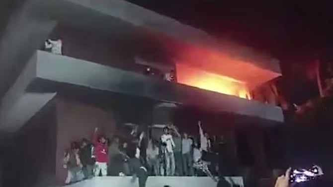 Sheikh Mujibur Rahman’s house vandalised, set on fire by mob in Dhaka