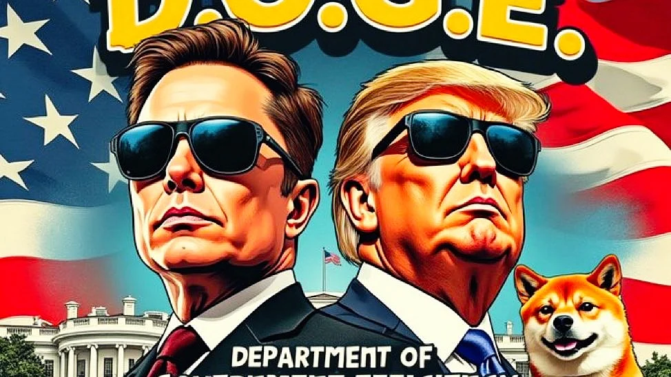 DOGE chief Elon Musk and POTUS Donald Trump as the 'Men in Black'